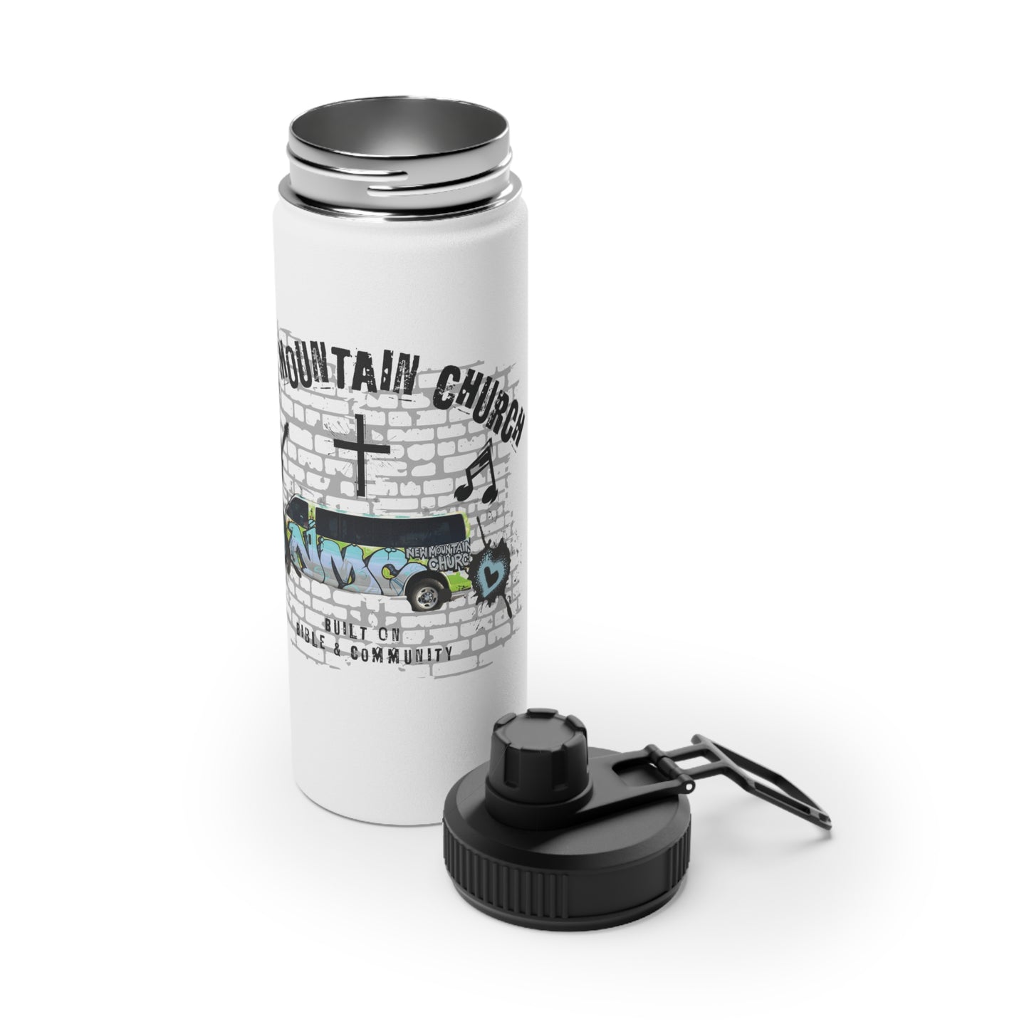 New Mountain Church Water Bottle