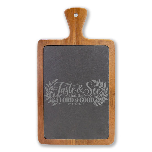 Taste and See Charcuterie Board – Christian Scripture Serving Set
