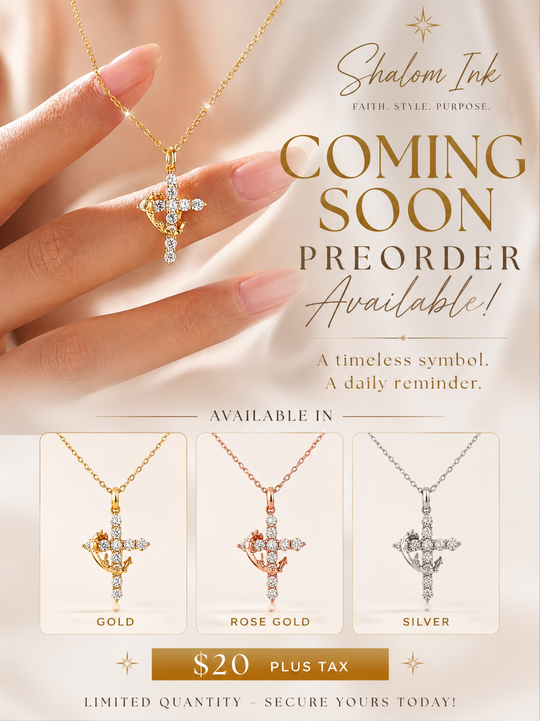 Crowned Cross Necklace