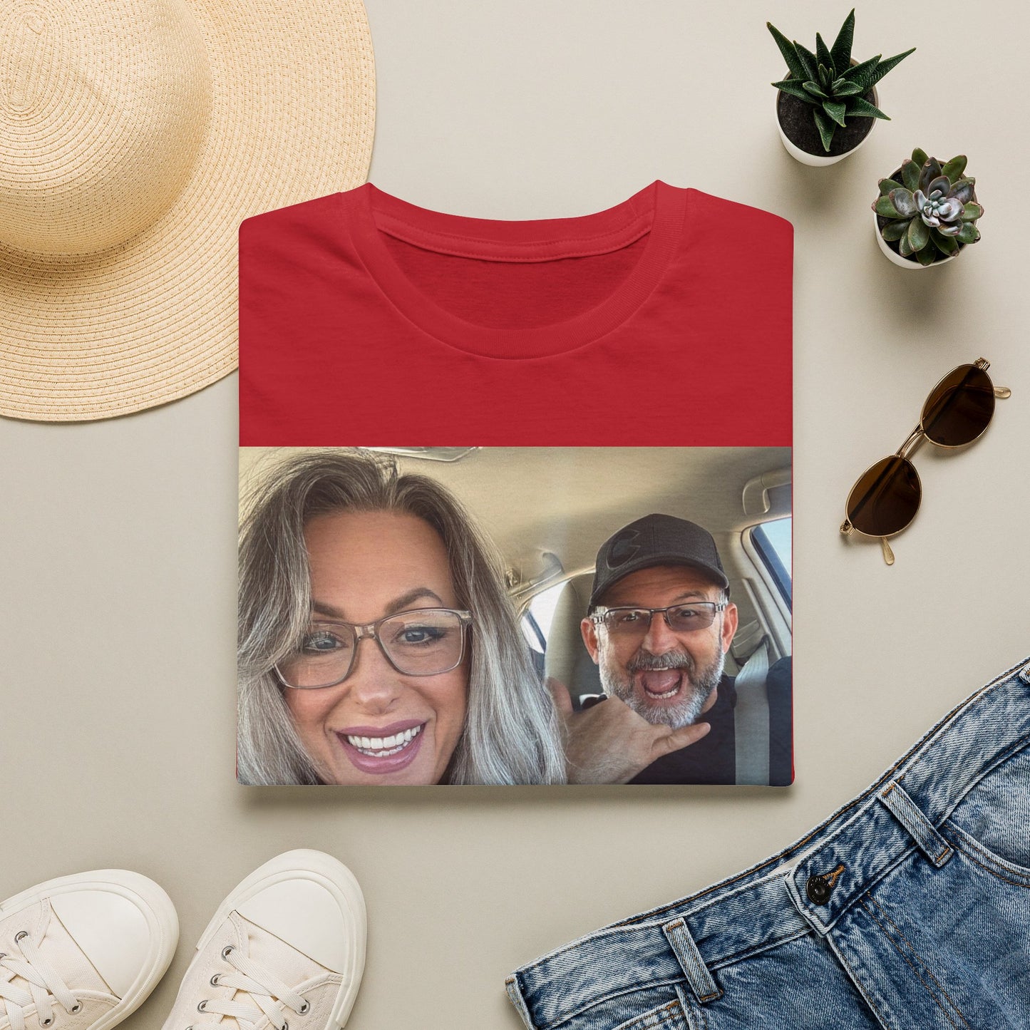 Photo-Print T-Shirt — Custom Couple Snapshot Tee