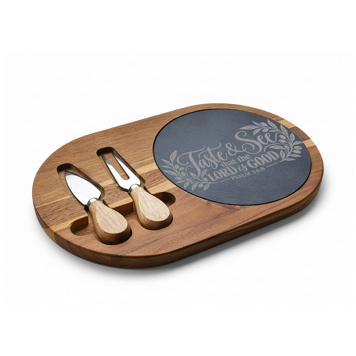 Taste and See Charcuterie Board – Christian Scripture Serving Set
