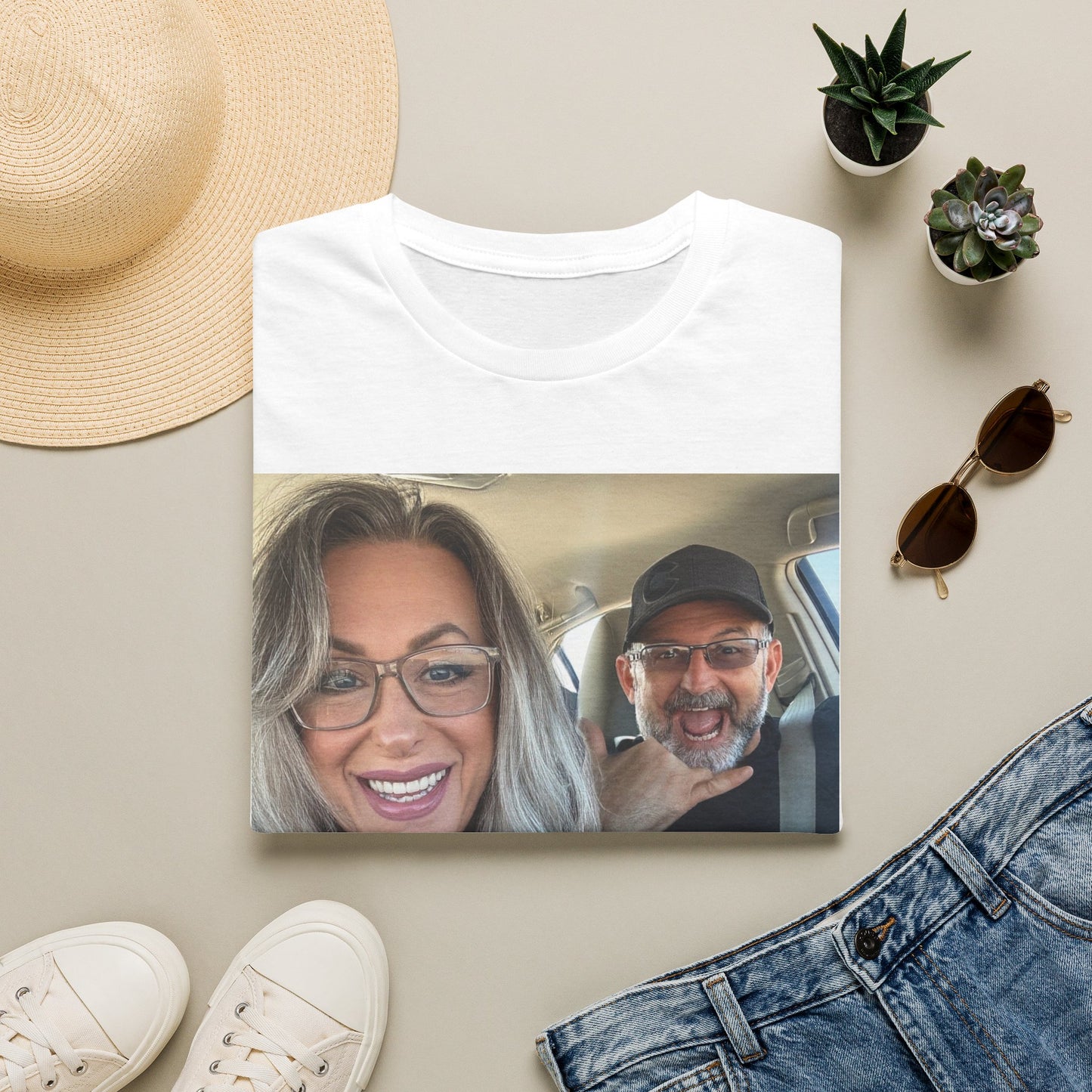 Photo-Print T-Shirt — Custom Couple Snapshot Tee