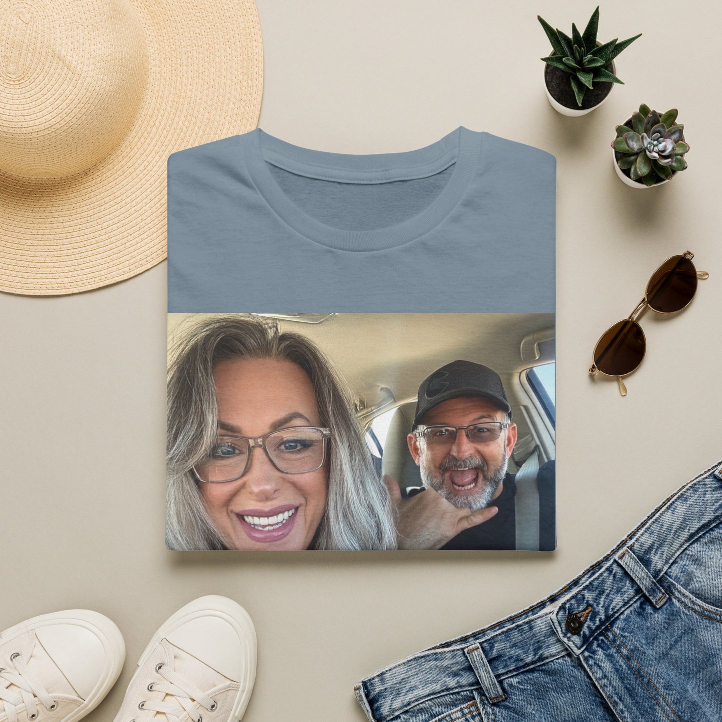 Photo-Print T-Shirt — Custom Couple Snapshot Tee
