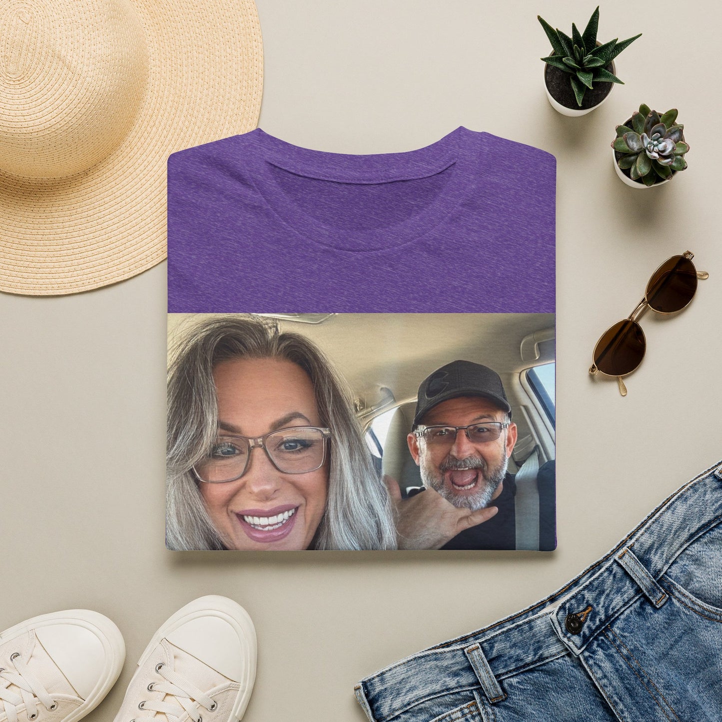 Photo-Print T-Shirt — Custom Couple Snapshot Tee