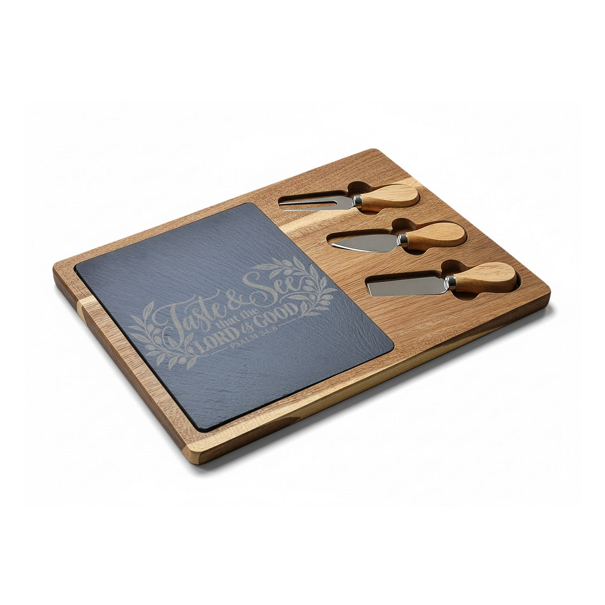Taste and See Charcuterie Board – Christian Scripture Serving Set