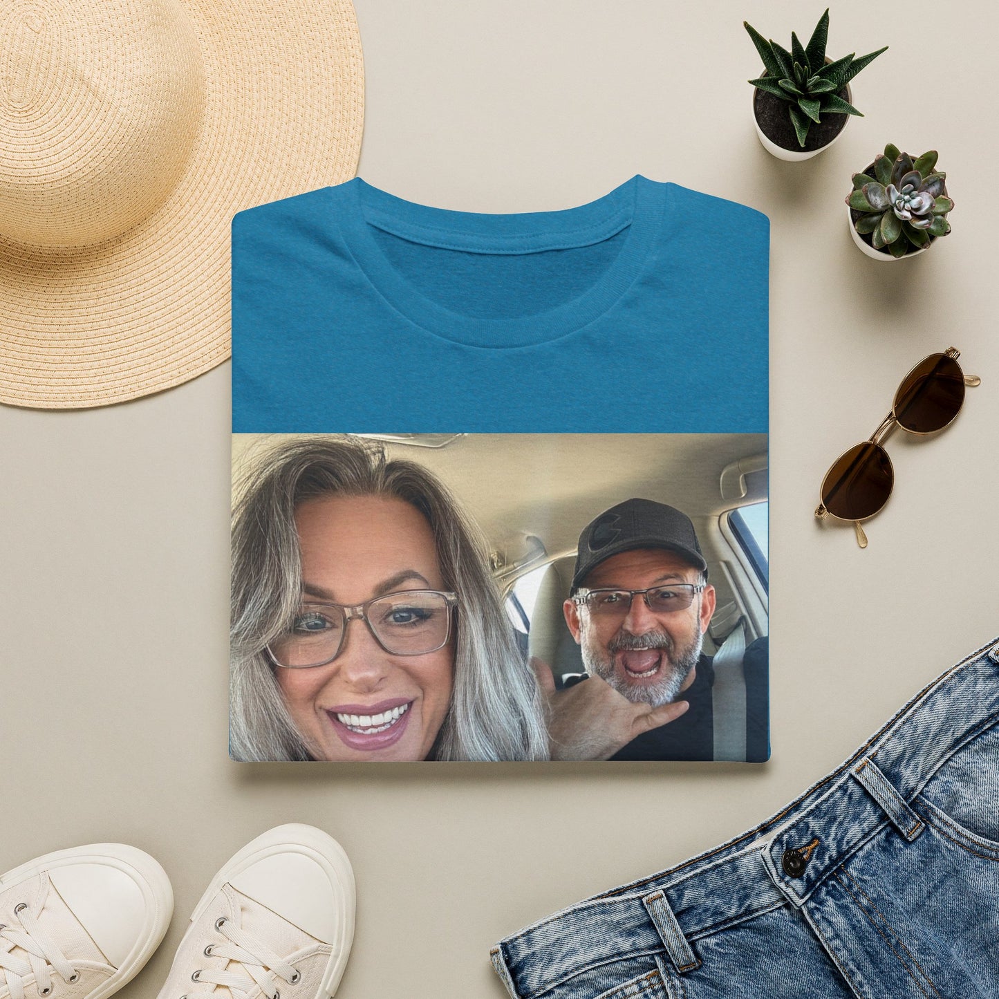 Photo-Print T-Shirt — Custom Couple Snapshot Tee