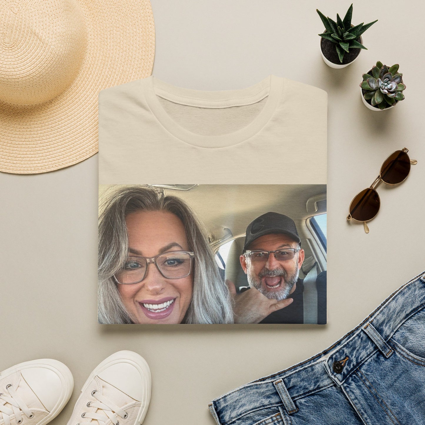 Photo-Print T-Shirt — Custom Couple Snapshot Tee