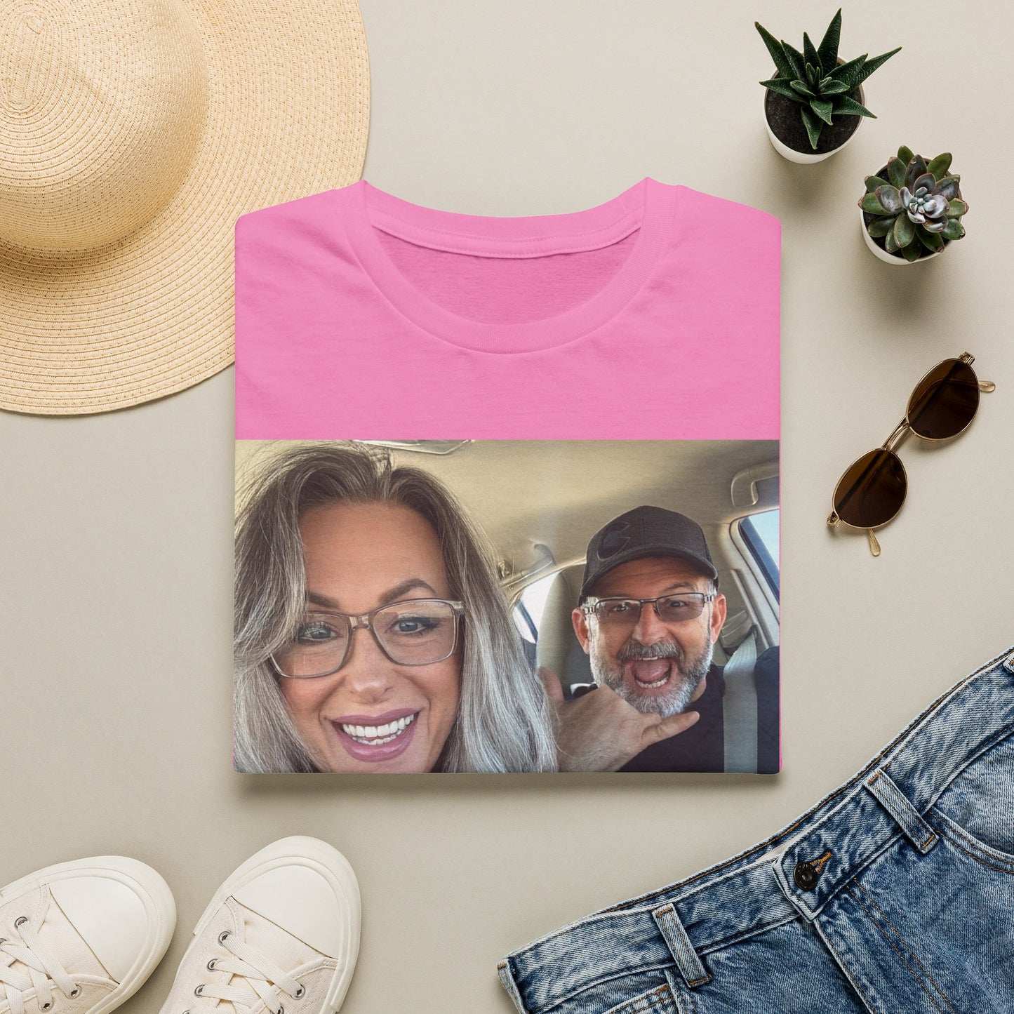 Photo-Print T-Shirt — Custom Couple Snapshot Tee