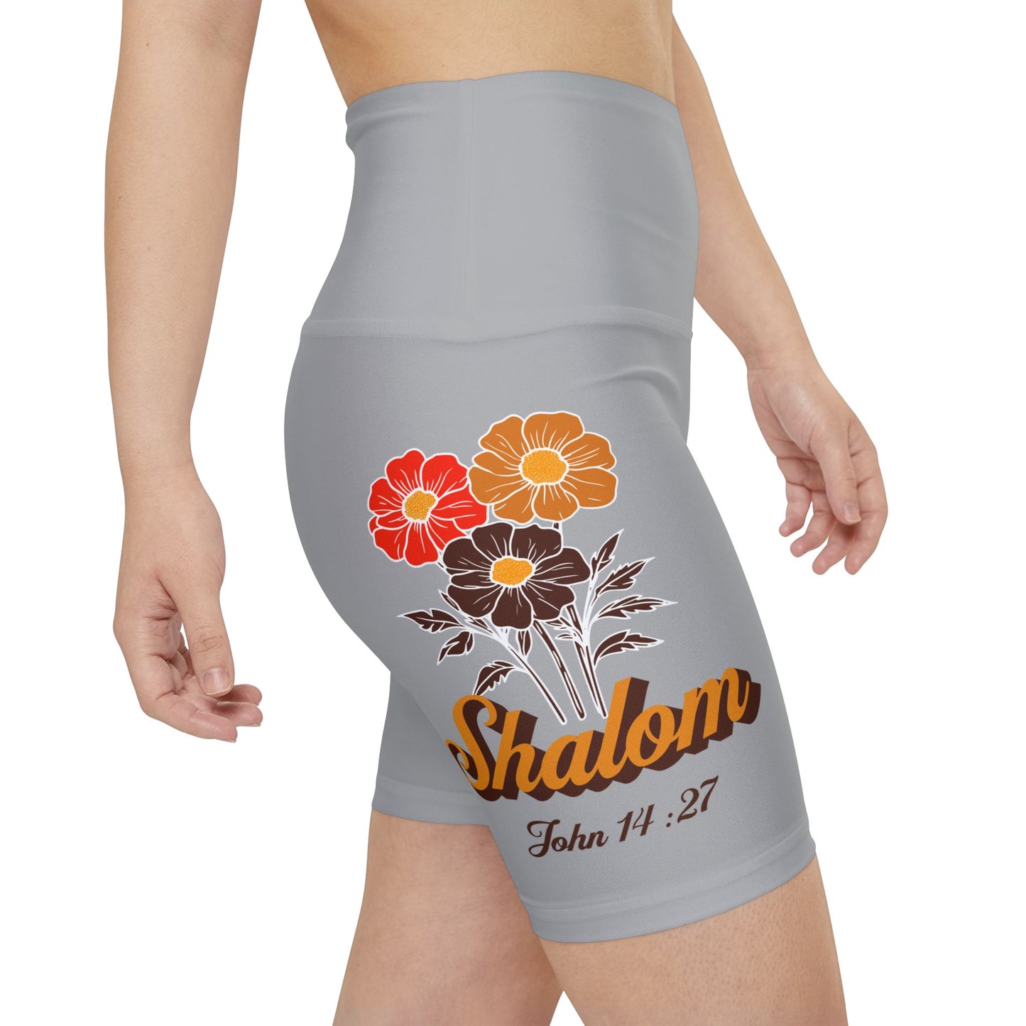 John 14:27 Floral Peace Women's Workout Shorts