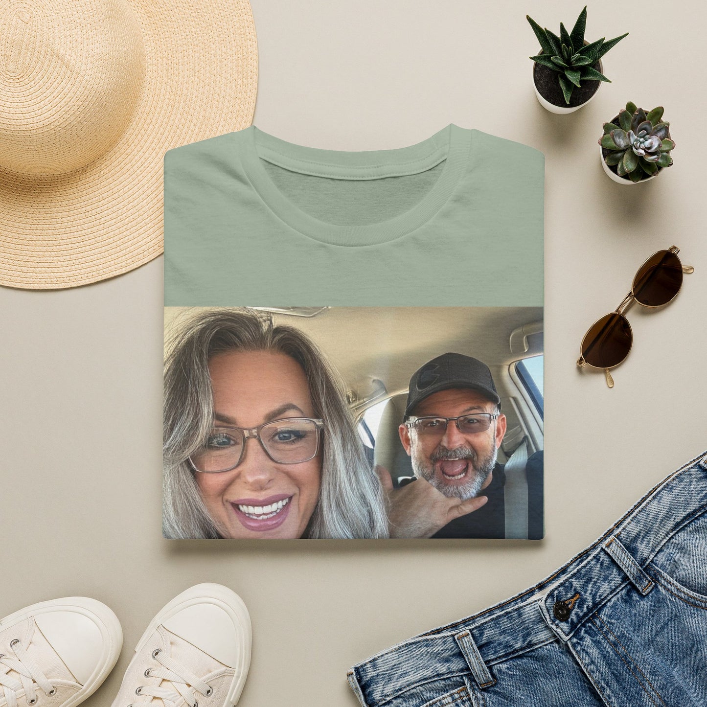 Photo-Print T-Shirt — Custom Couple Snapshot Tee