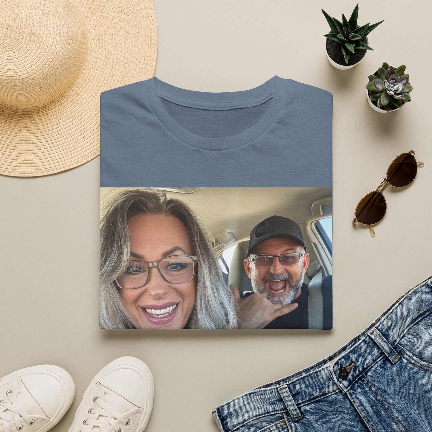 Photo-Print T-Shirt — Custom Couple Snapshot Tee