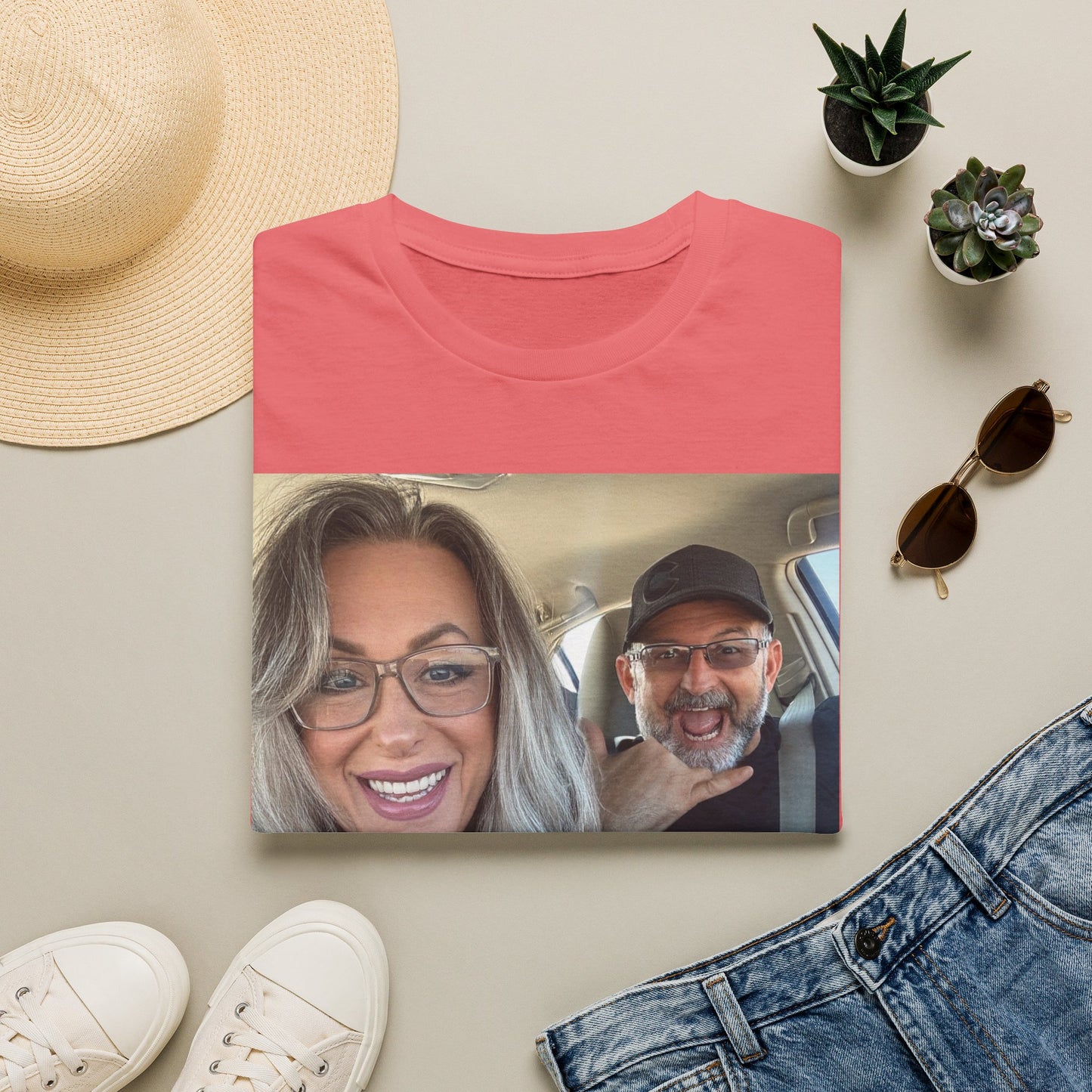 Photo-Print T-Shirt — Custom Couple Snapshot Tee