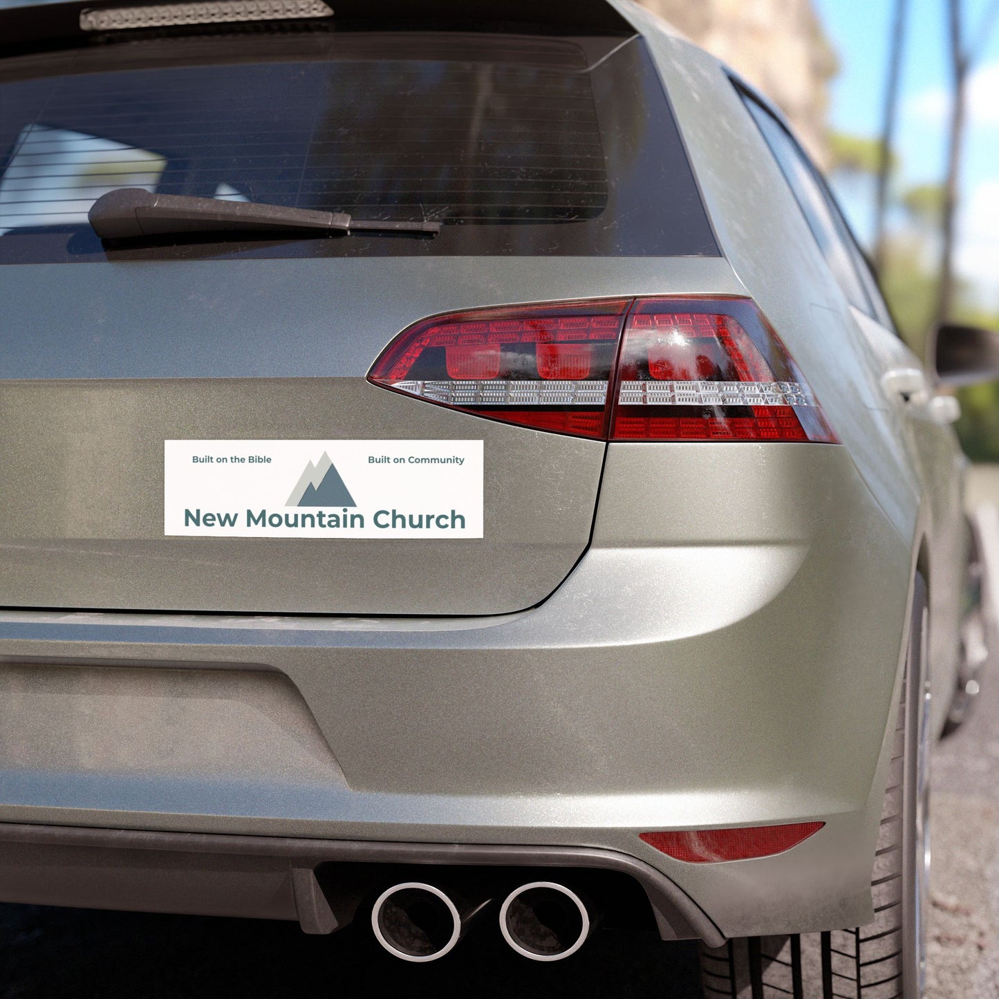 New Mountain Church Car Magnet