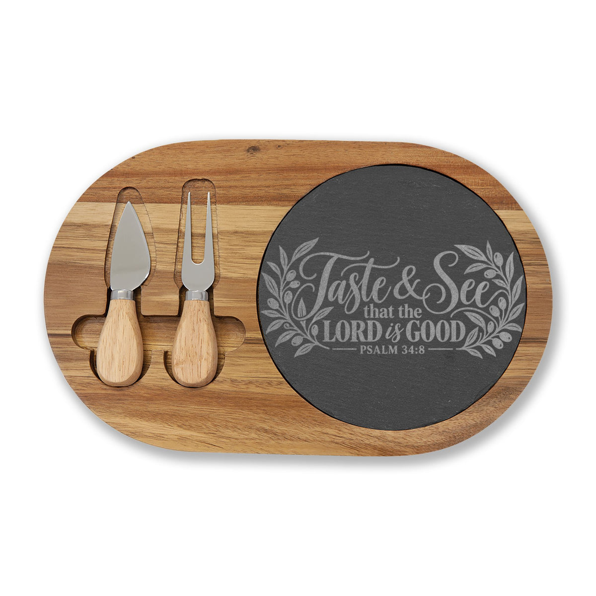 Taste and See Charcuterie Board – Christian Scripture Serving Set
