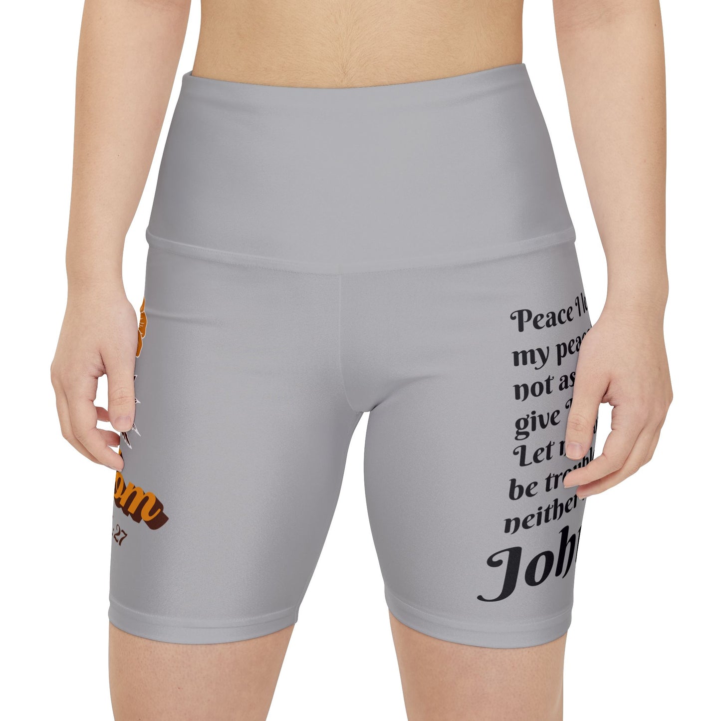 John 14:27 Floral Peace Women's Workout Shorts