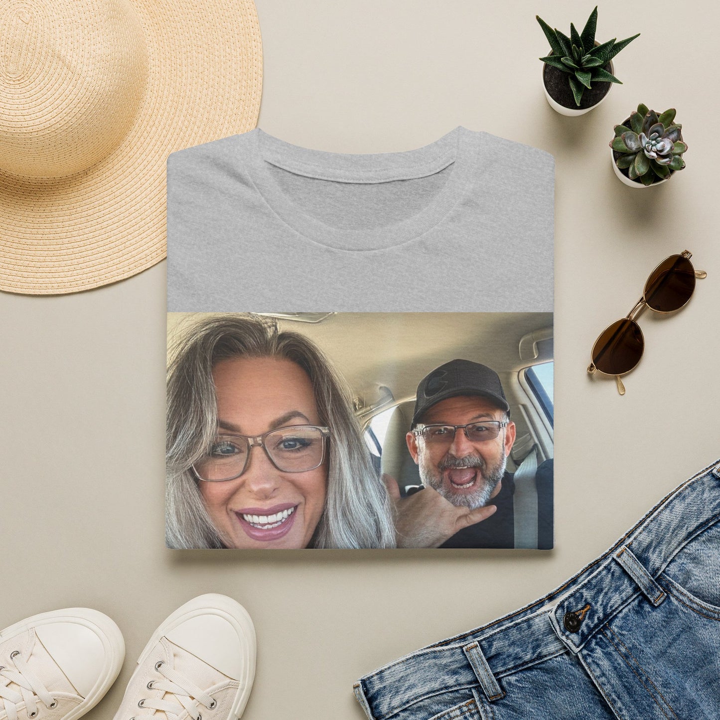 Photo-Print T-Shirt — Custom Couple Snapshot Tee