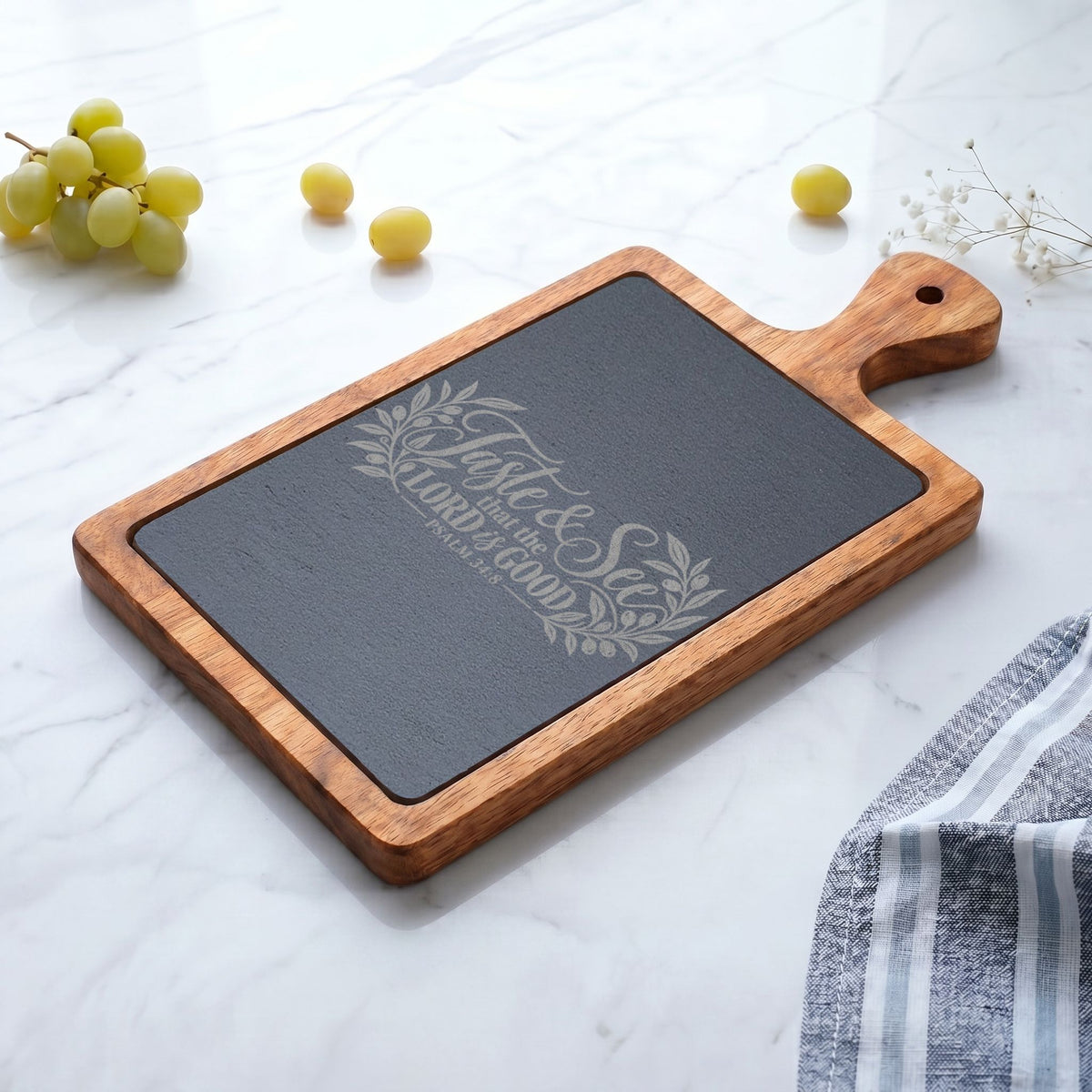 Taste and See Charcuterie Board – Christian Scripture Serving Set