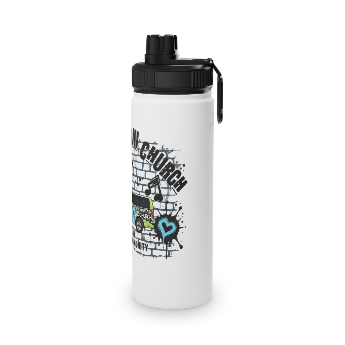 New Mountain Church Water Bottle