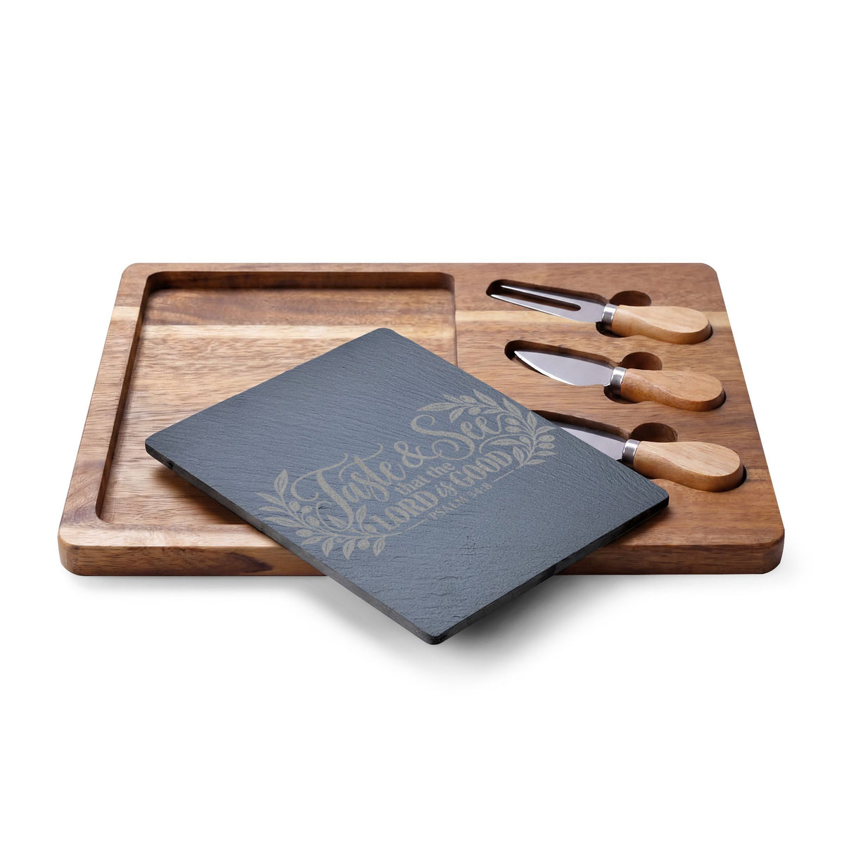 Taste and See Charcuterie Board – Christian Scripture Serving Set