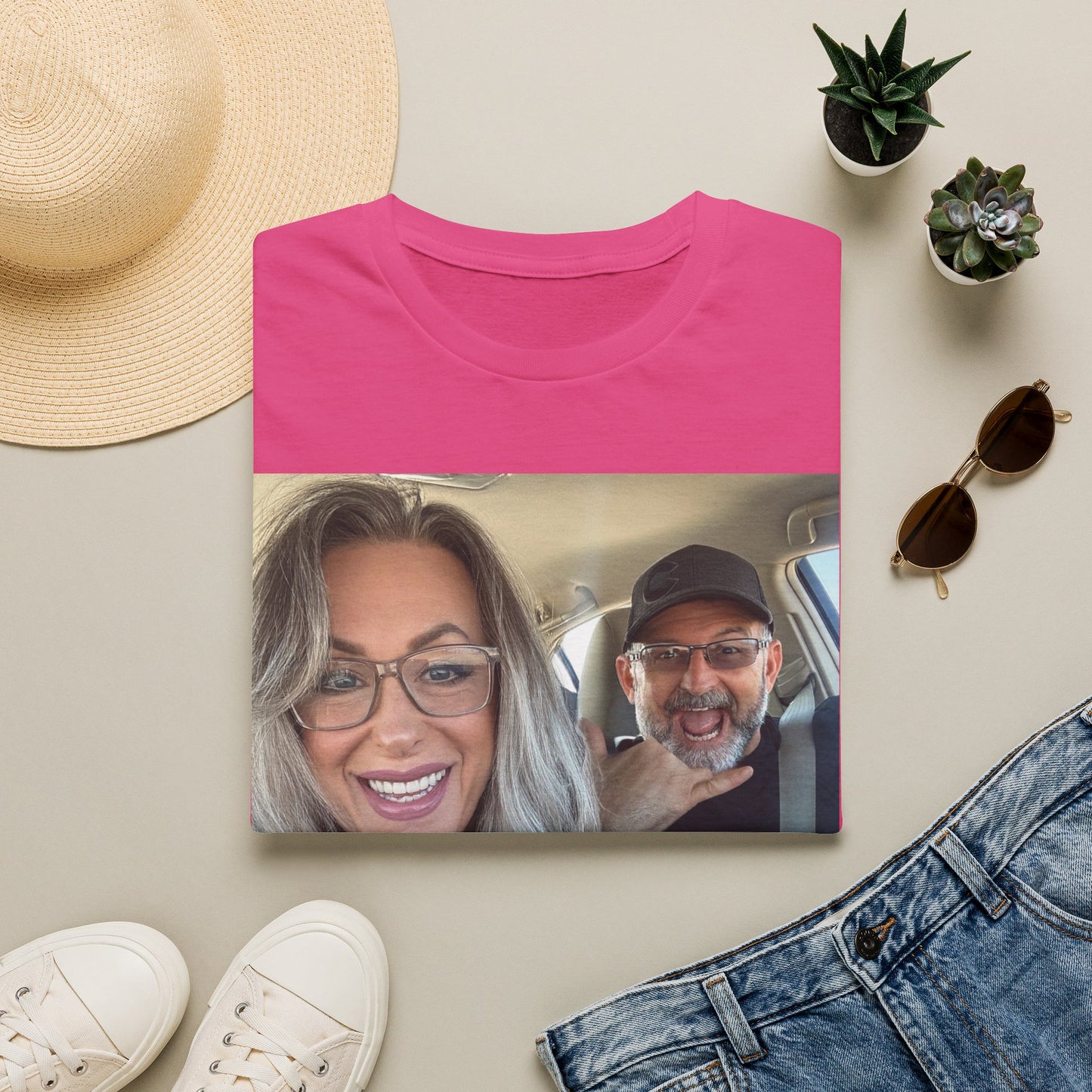 Photo-Print T-Shirt — Custom Couple Snapshot Tee