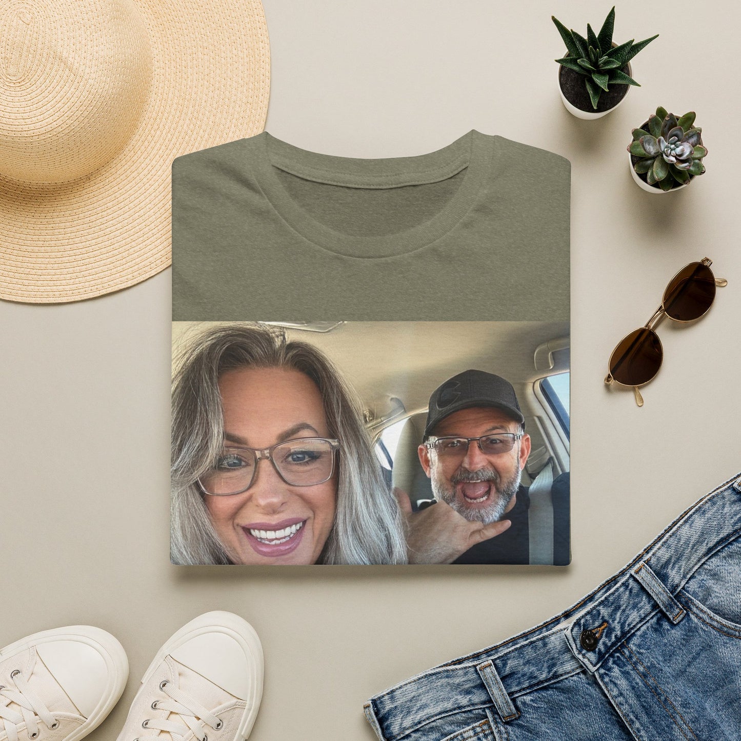 Photo-Print T-Shirt — Custom Couple Snapshot Tee
