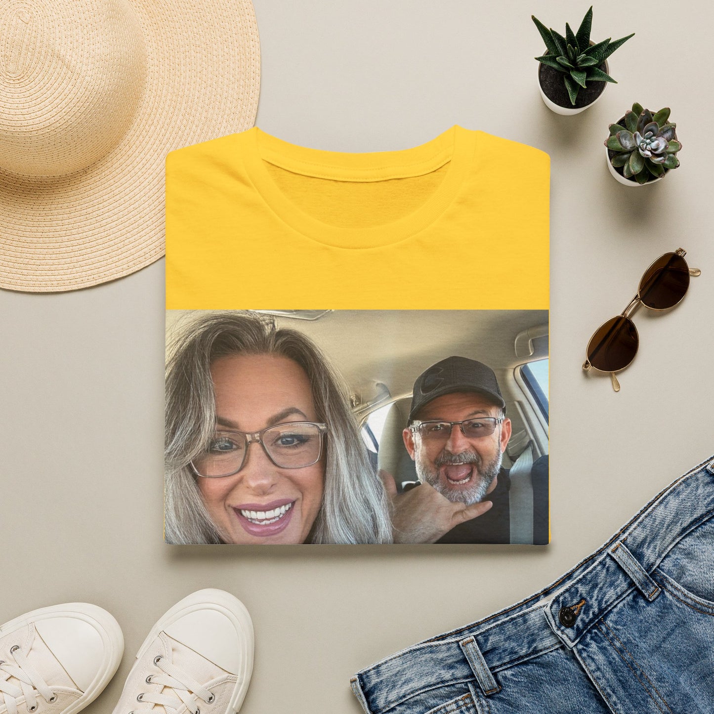 Photo-Print T-Shirt — Custom Couple Snapshot Tee