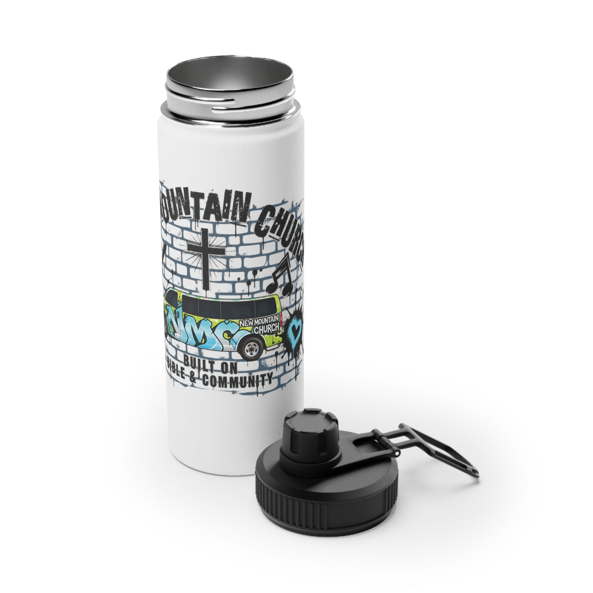 New Mountain Church Water Bottle