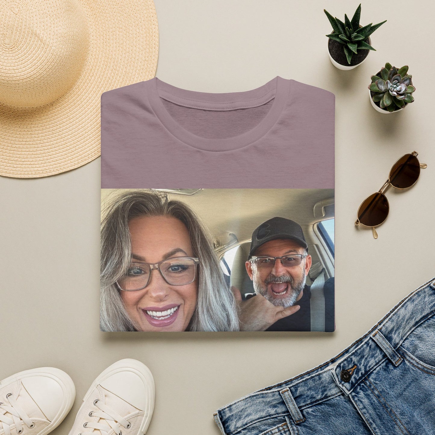 Photo-Print T-Shirt — Custom Couple Snapshot Tee