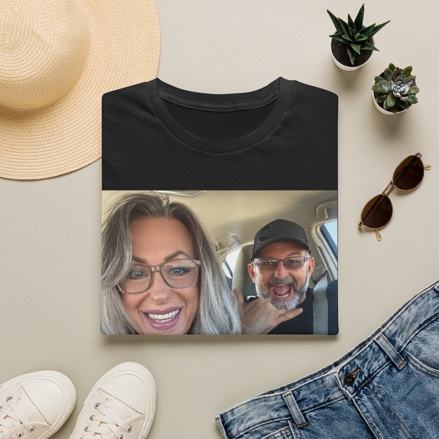 Photo-Print T-Shirt — Custom Couple Snapshot Tee